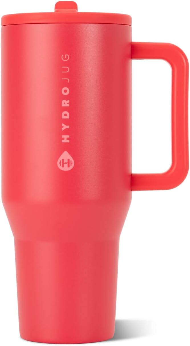HydroJug Traveler 32oz, Insulated Tumbler with Handle & Straw, Fruit Punch - Image 2