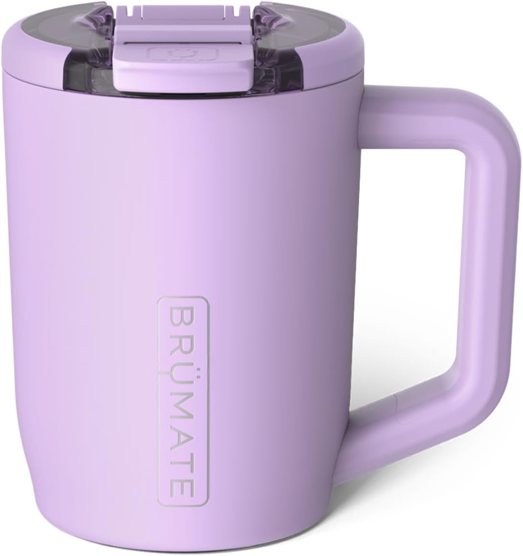 BrüMate Müv - 15oz 100% Leak Proof Insulated Coffee Mug with Handle & Lid - Stainless Steel Coffee Travel Mug - Double Walled Coffee Cup (Lavender) - Image 2