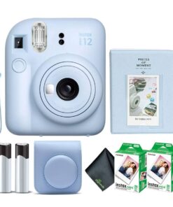 Fujifilm Instax Mini 12 Instant Camera withCarry Bag & 10 Film Sheets Selfie ElectronicPortable Flash Compact