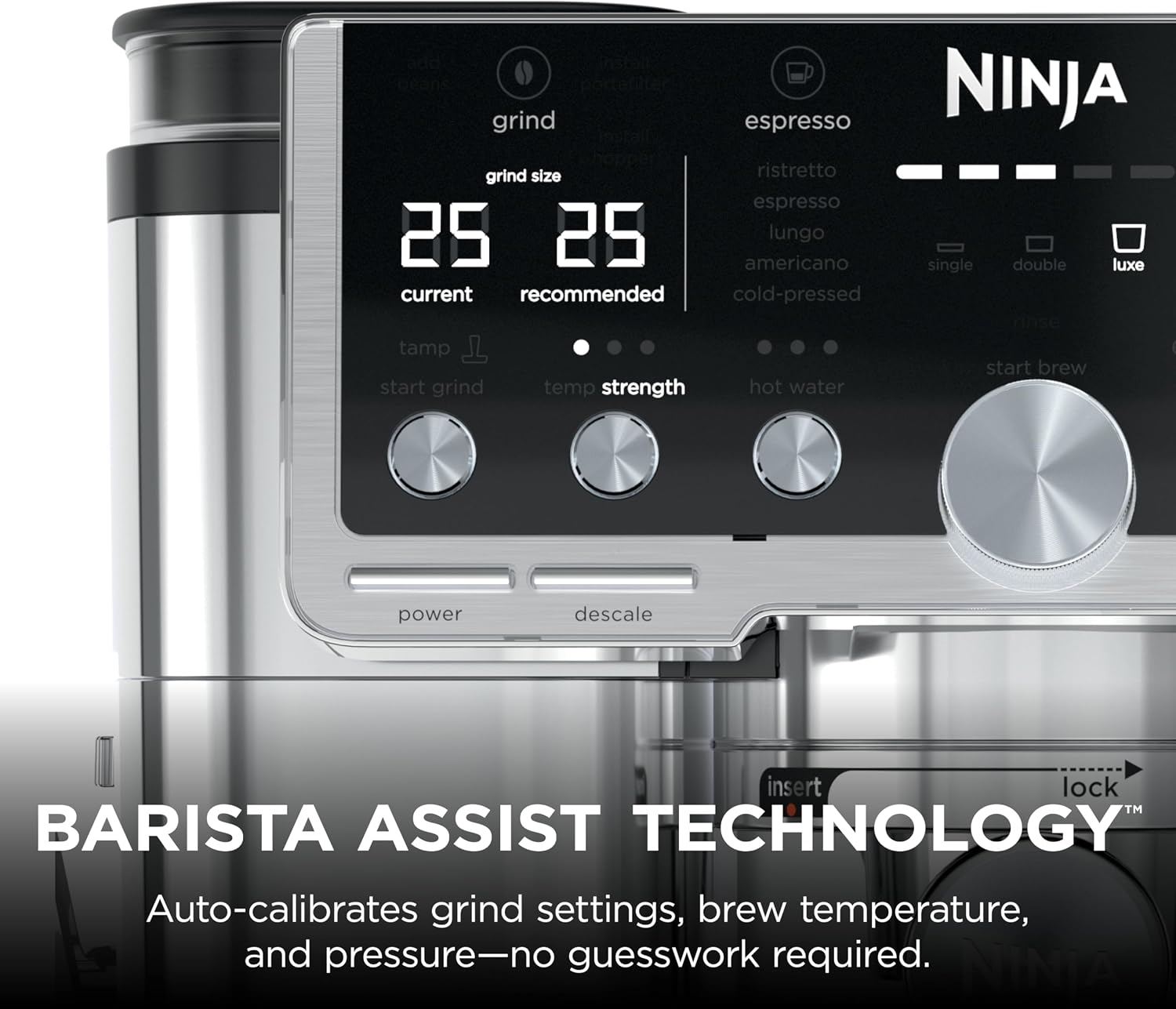 Ninja Luxe Café Pro Series, Espresso Machine, Drip Coffee, Cold Brew, Hot Water, Integrated Tamper, Built-in Grinder, Hands-Free Frother for Cappuccinos, Lattes, Americanos, Dairy or Non-Dairy, ES701 - Image 7